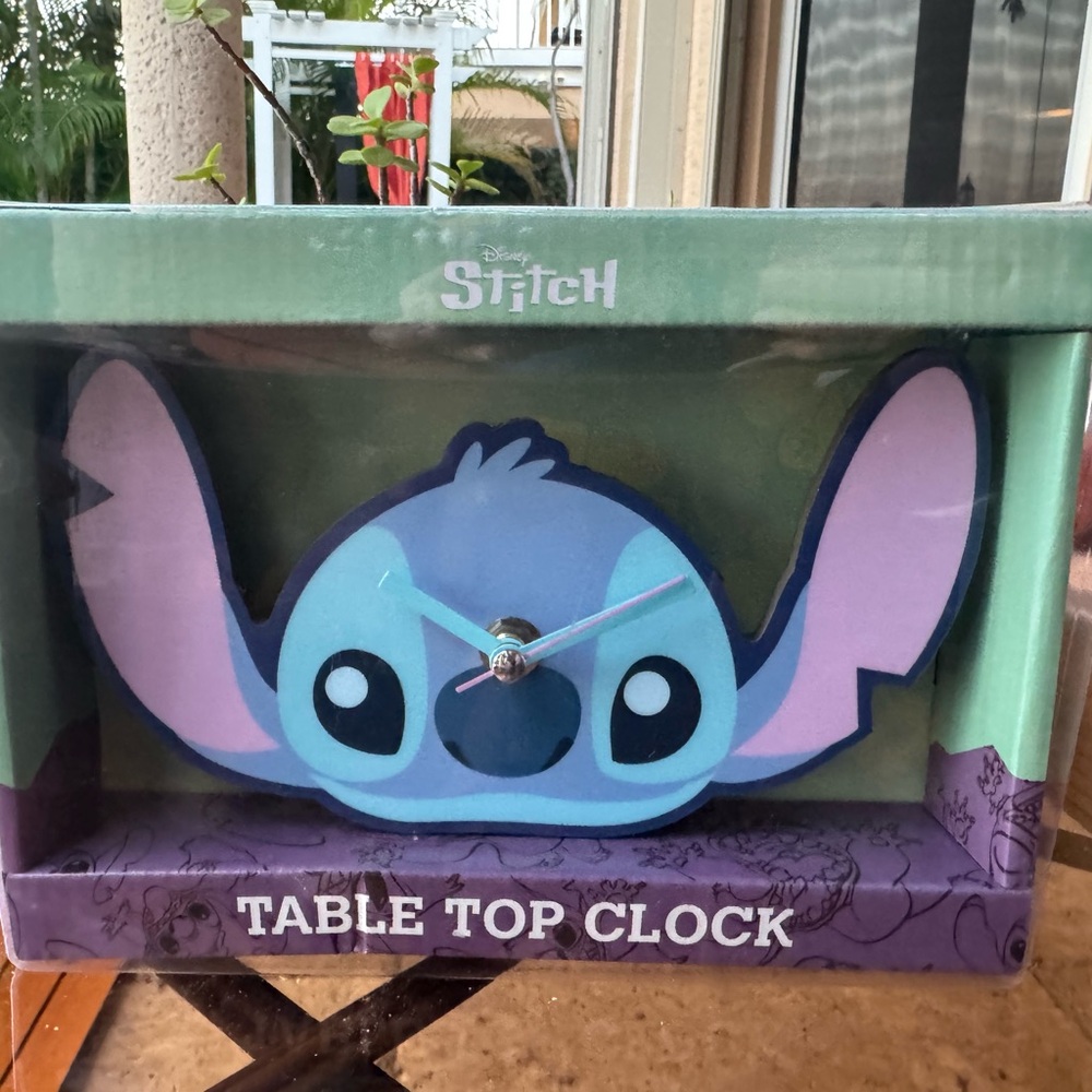 Disney Stitch Table Top Clock 8x4.5”
